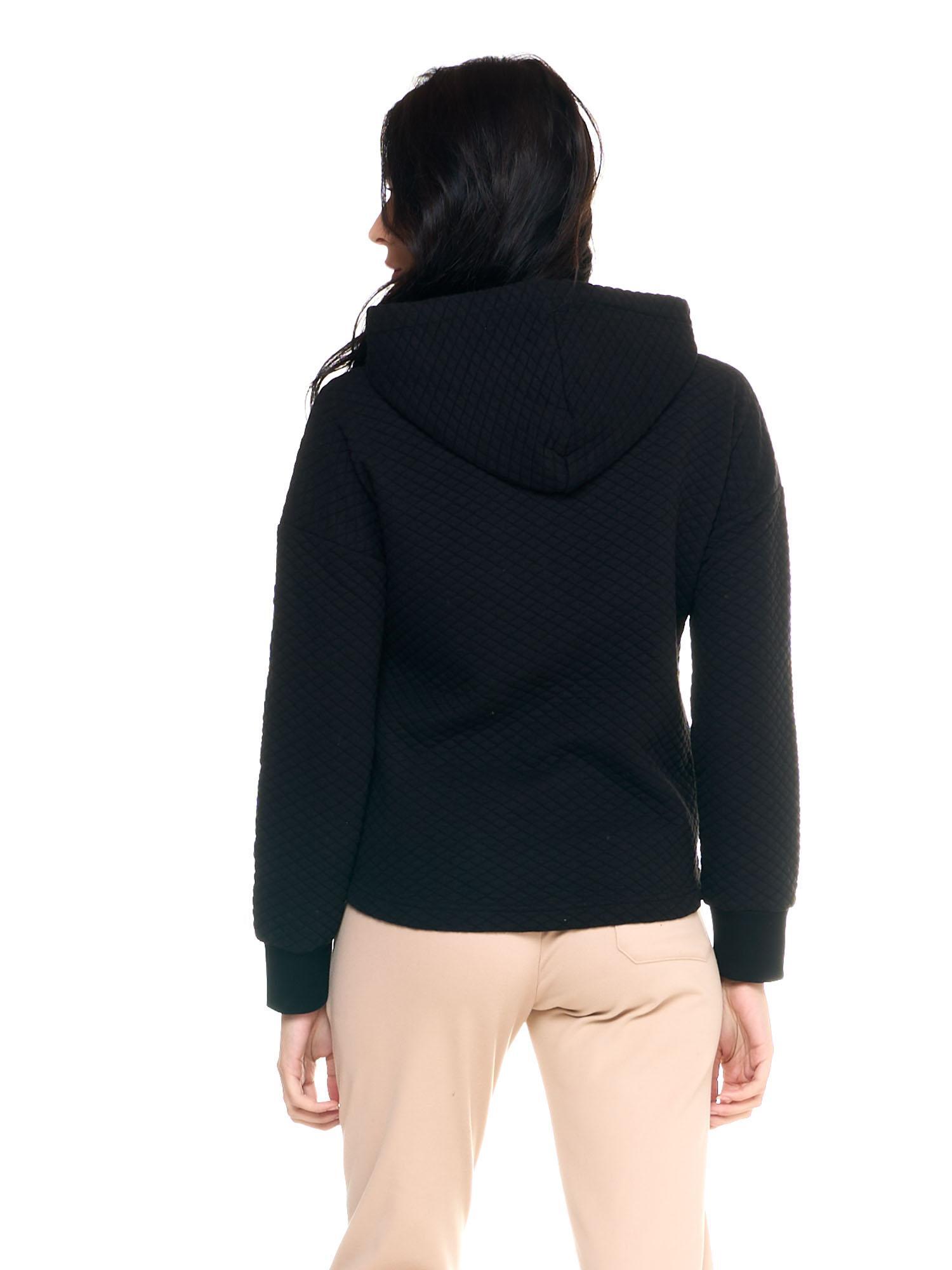 Felpa con cappuccio trapuntata corta Leone donna con zip intera Leisure 4/6
