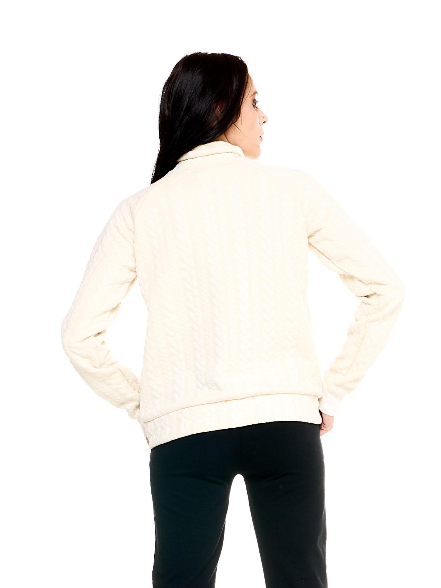 Leone dames sweatshirt met hoge hals en volledige ritssluiting, grijs 4/8