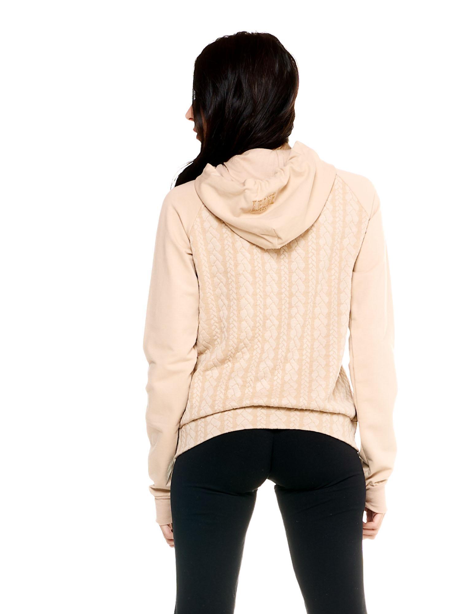 Felpa con cappuccio bonded Leone donna con zip intera Greyss 4/6