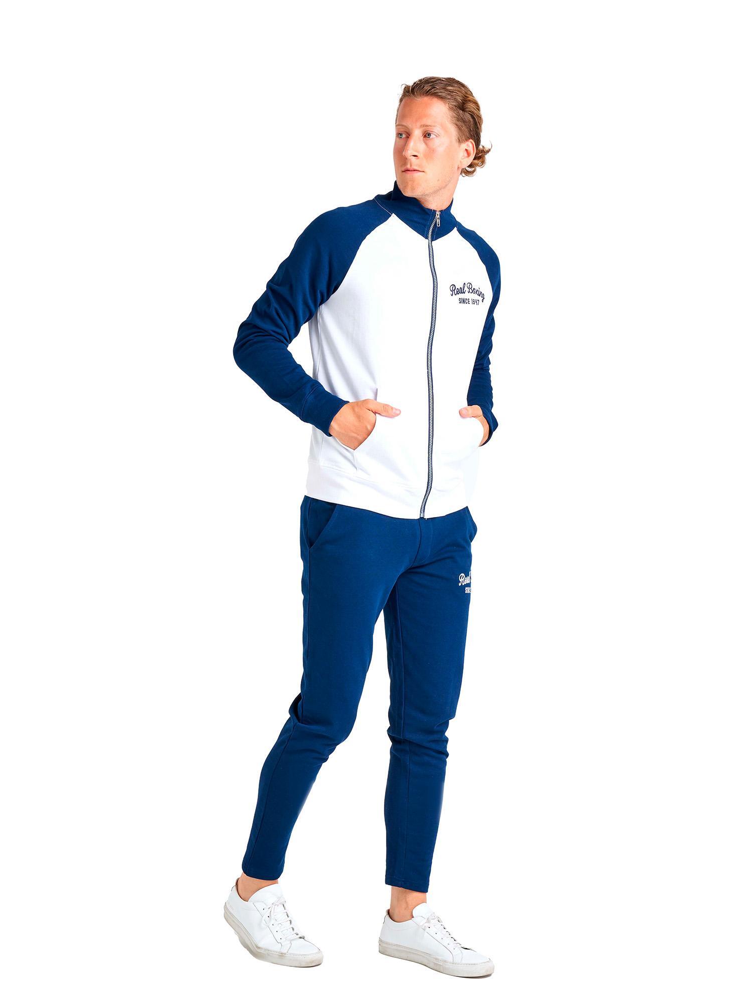 Conjunto de treino masculino Leone 1947 Apparel Real Boxing, fecho, gola alta 3/4
