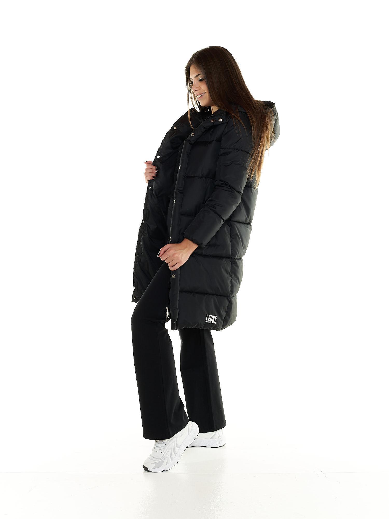 Leone 1947 Nigdy bez Lange Daunenjacke mit Kapuze für Damen