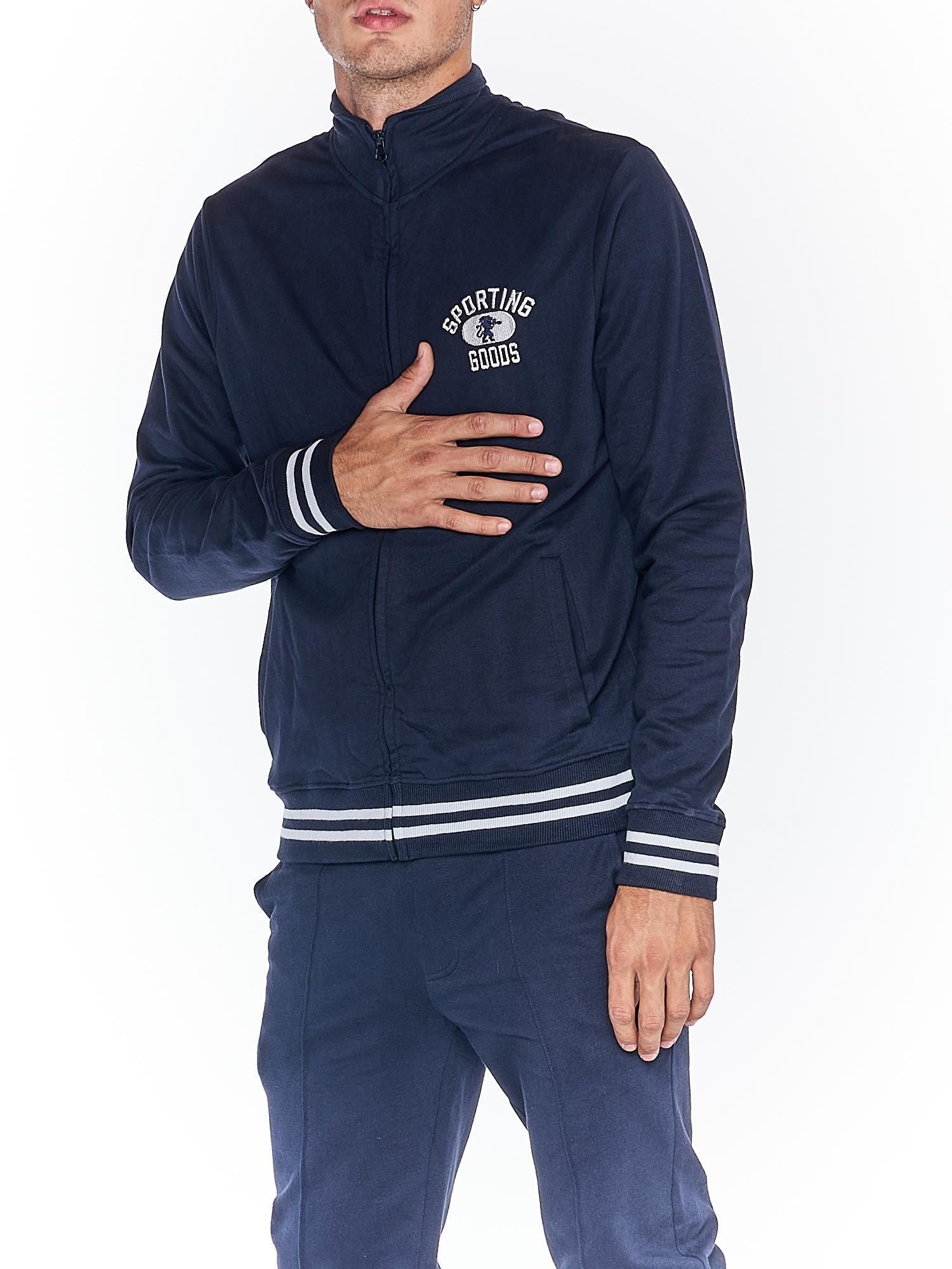 Chándal de hombre con cremallera completa, cuello alto, línea universitaria. 5/5
