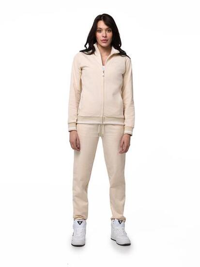 Tuta da donna con felpa con colletto e zip e joggers non felpata Leone Bright