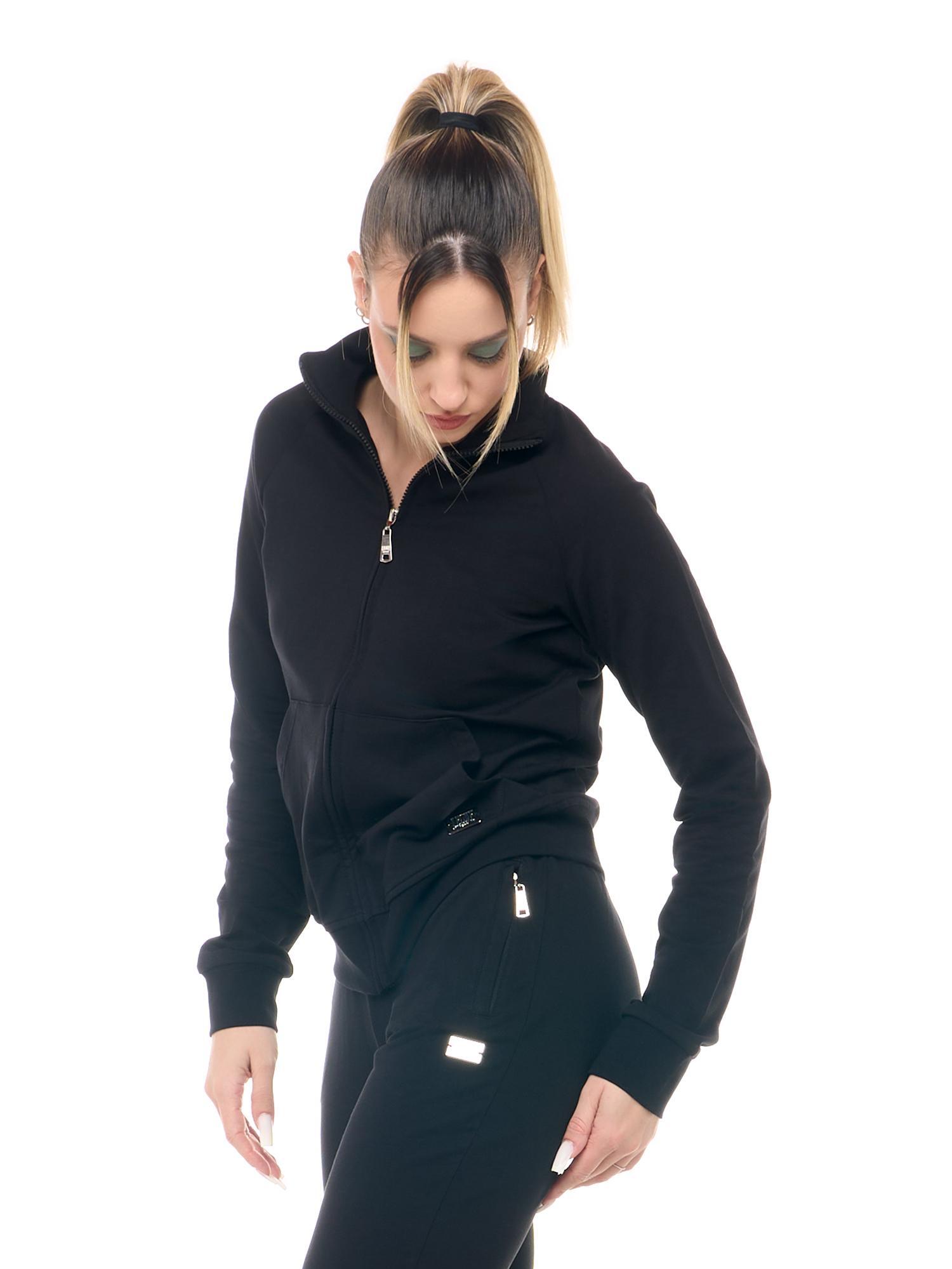 Tuta da donna con colletto e zip non felpata Leone Be Glam 5/8