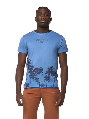 Leone beach bedrukt t-shirt met korte mouwen
