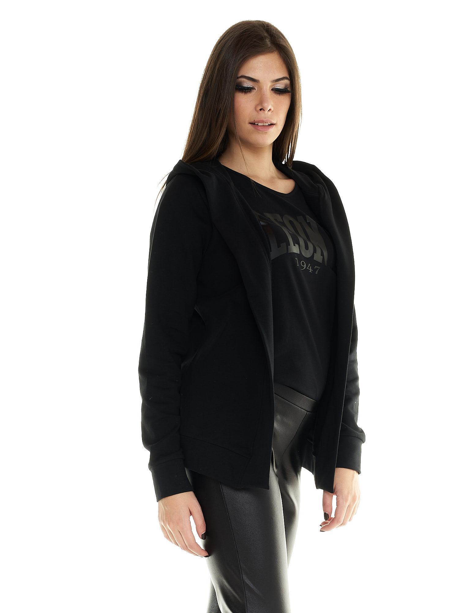 Moletom com capuz preto feminino Leone 4/7