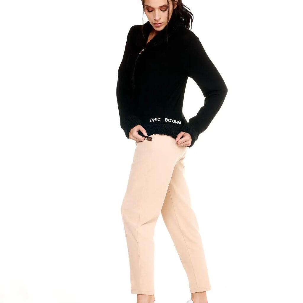 Leone Women's Full Zip Winter Chic Boxing Cropped Hoodie