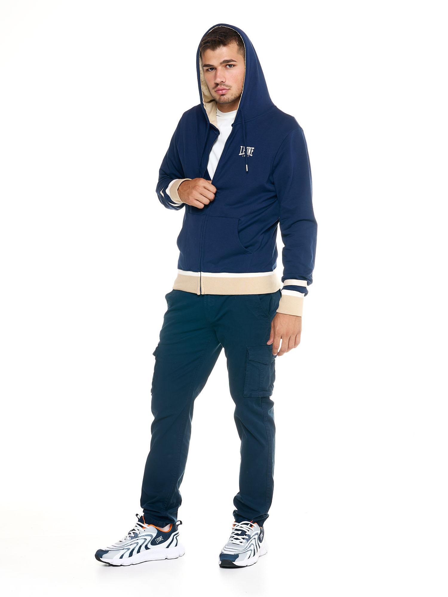 Sudadera de hombre Leone con capucha y cremallera completa Retro 3/5