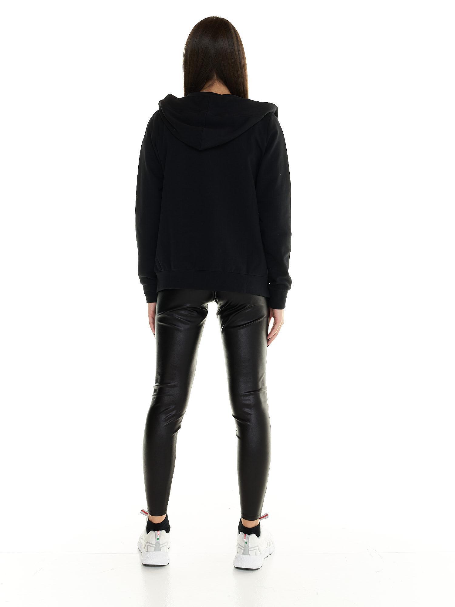 Moletom com capuz preto feminino Leone 5/7