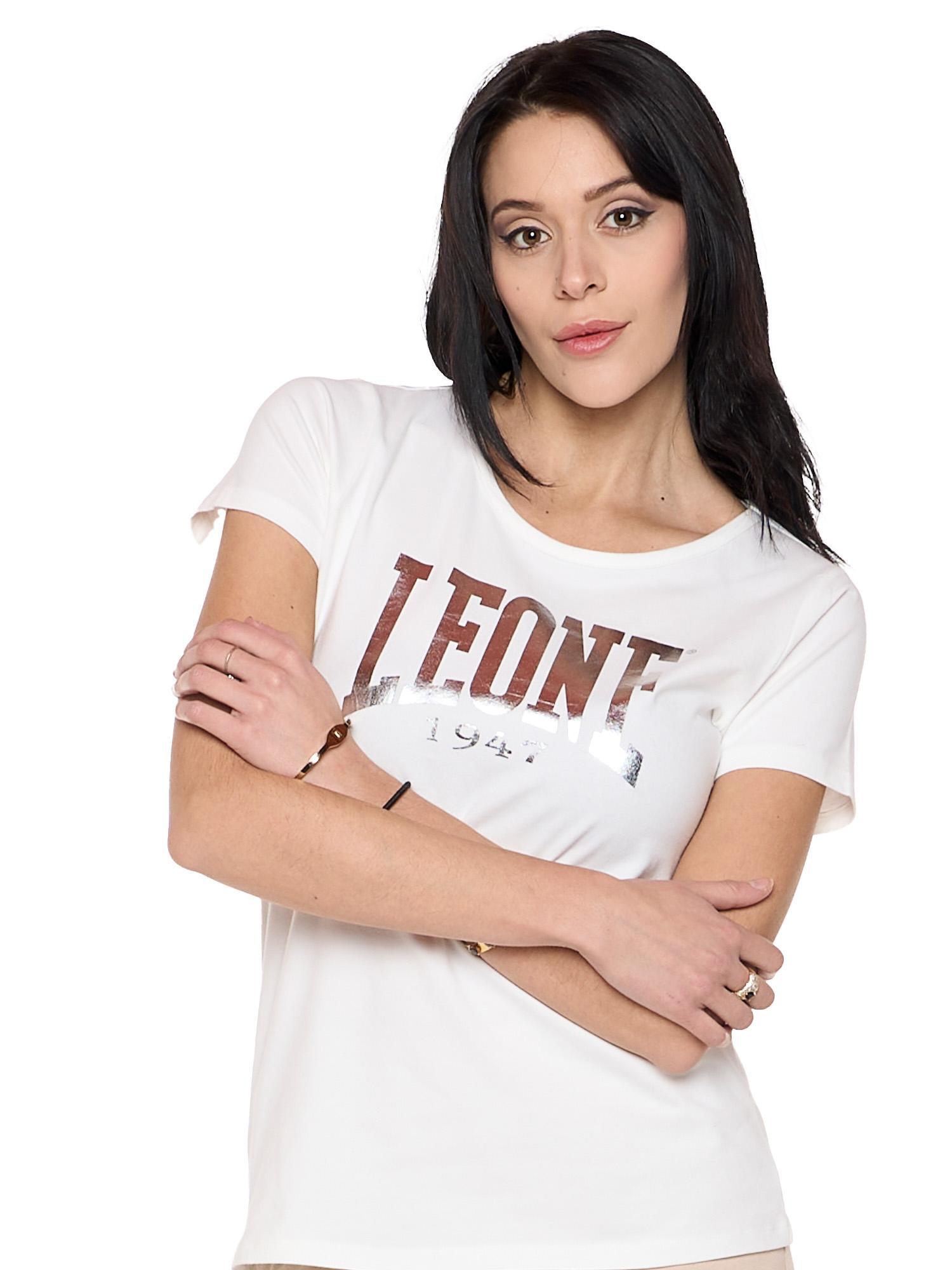 Camiseta de manga corta para mujer con logo grande "Plata" 6/7