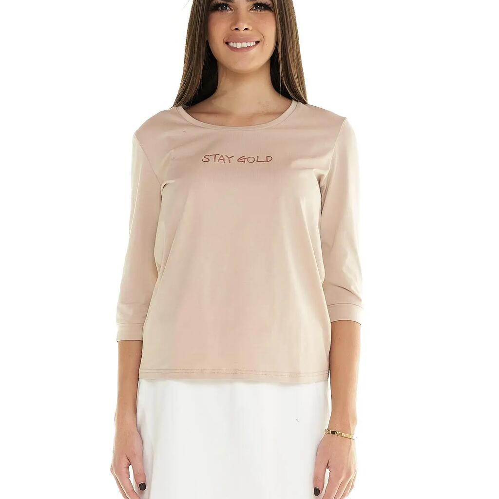 Leone Women's 3/4 Sleeve Winter Chic Boxing T-Shirt