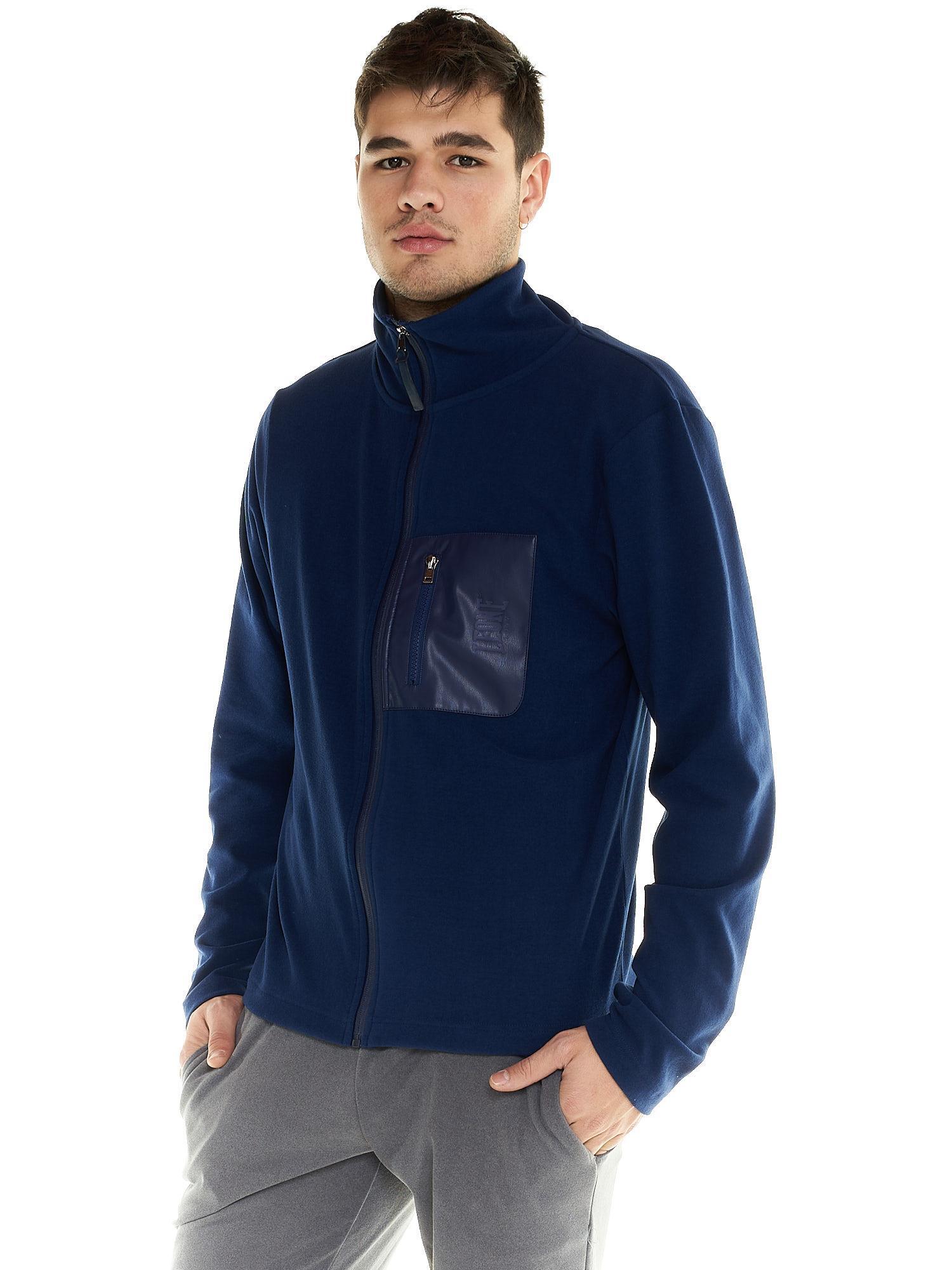 Suéter masculino Leone com zíper frontal e gola alta. 3/5