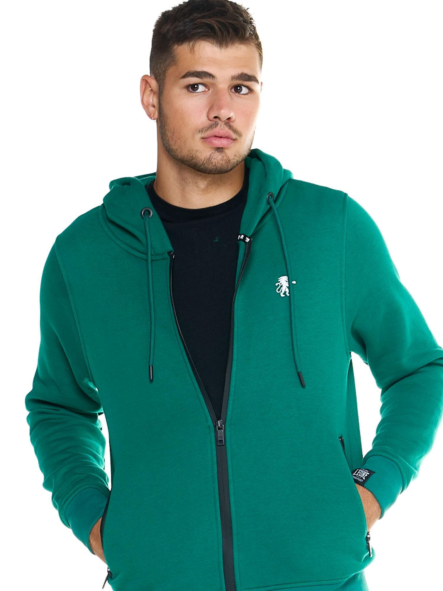 Felpa con cappuccio Leone uomo con zip intera Soft Basic 5/5