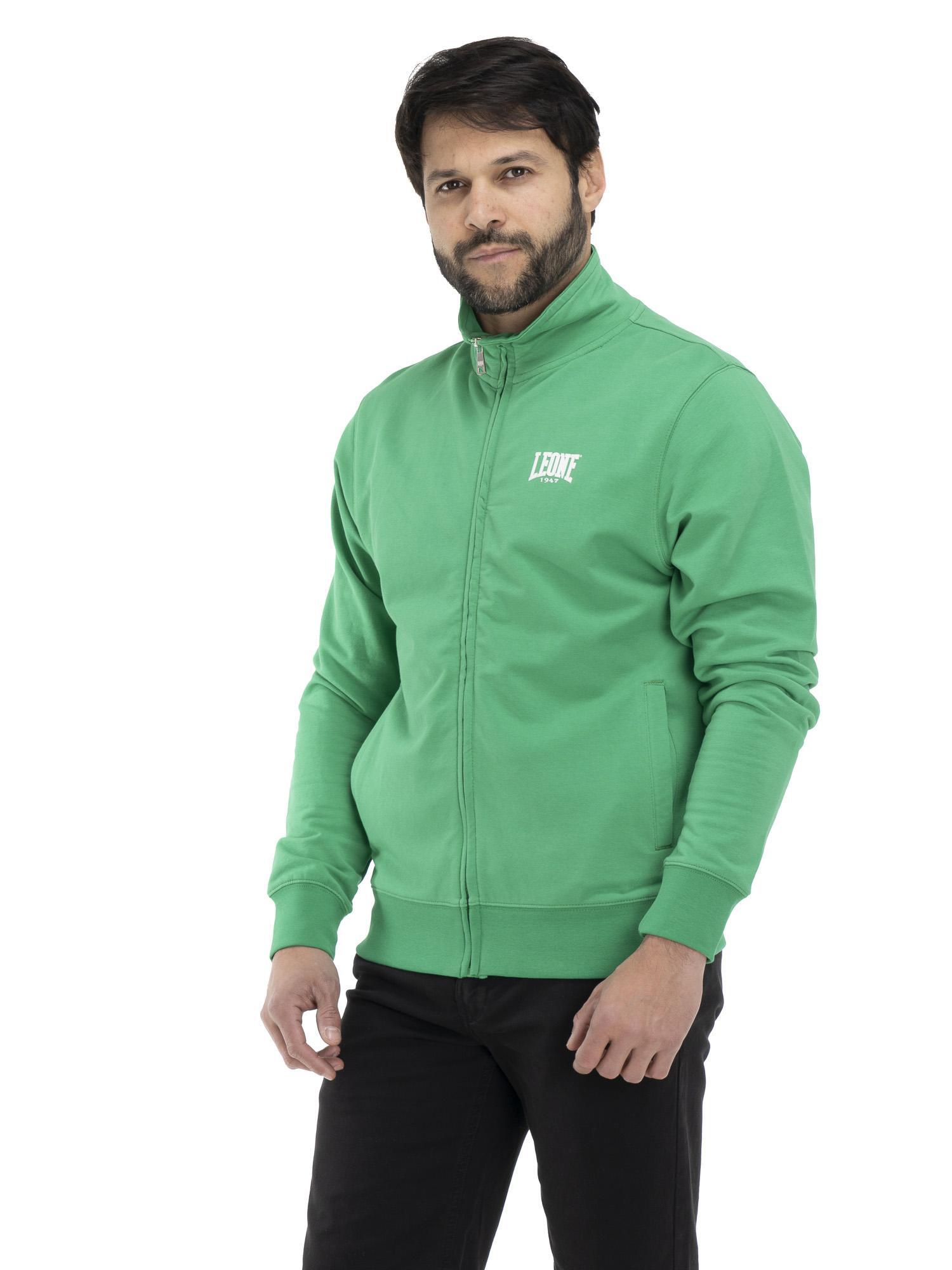 Leone Basic Herren-Non-Sweatshirt mit Kragen und Reißverschluss 3/5