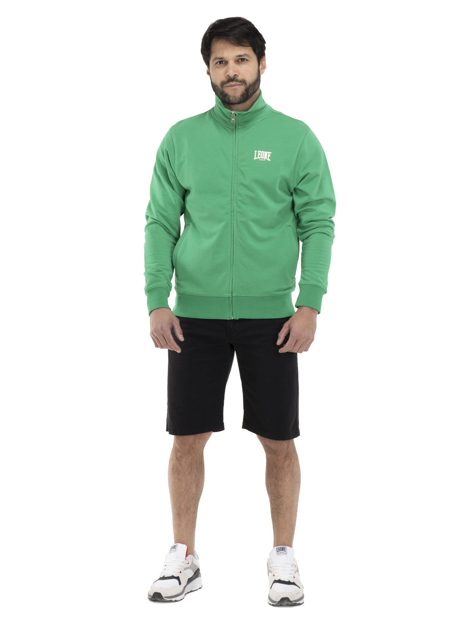 Leone Basic Herren-Non-Sweatshirt mit Kragen und Reißverschluss 2/5