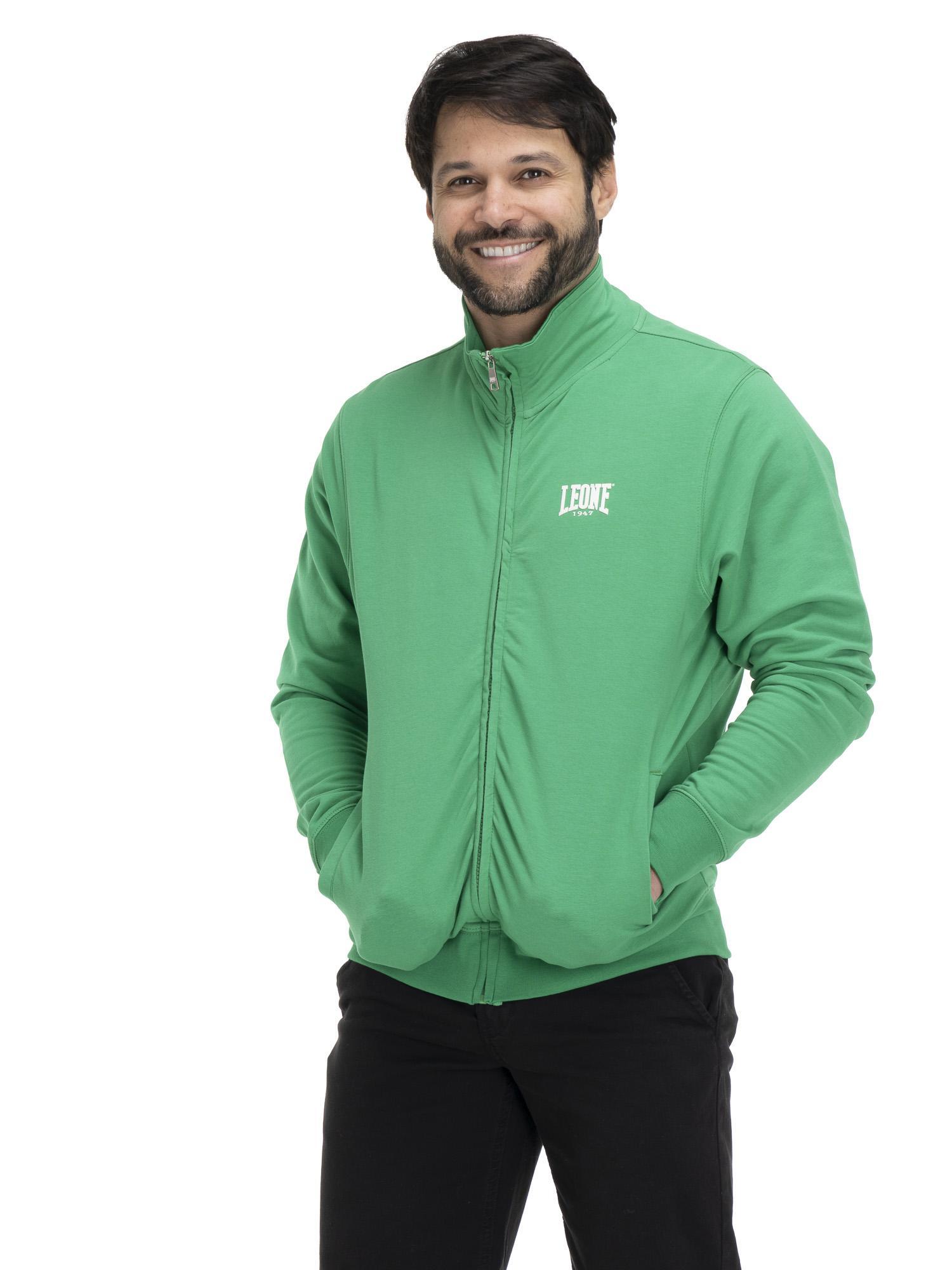 Leone Basic Herren-Non-Sweatshirt mit Kragen und Reißverschluss 5/5