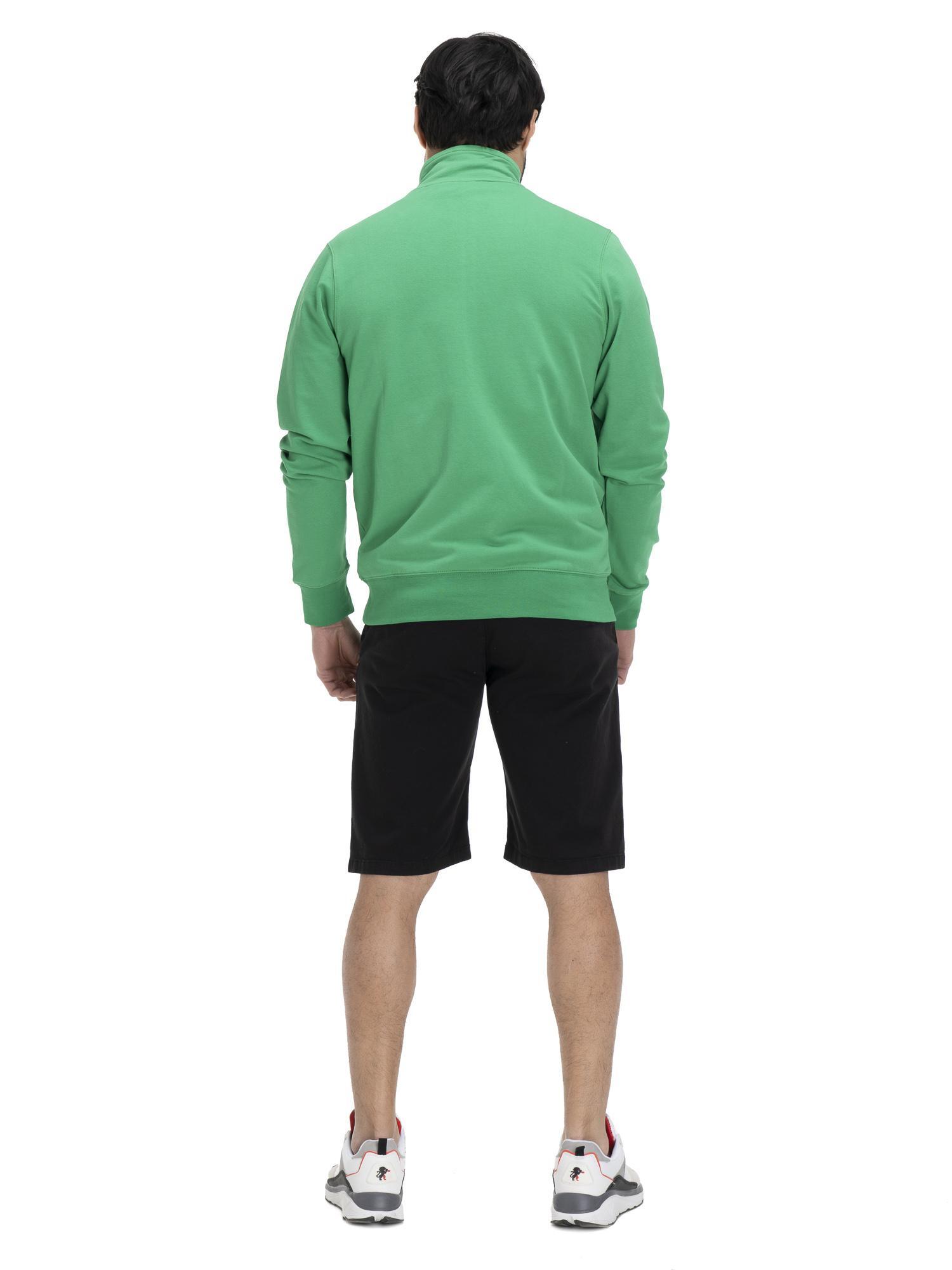 Leone Basic Herren-Non-Sweatshirt mit Kragen und Reißverschluss 4/5