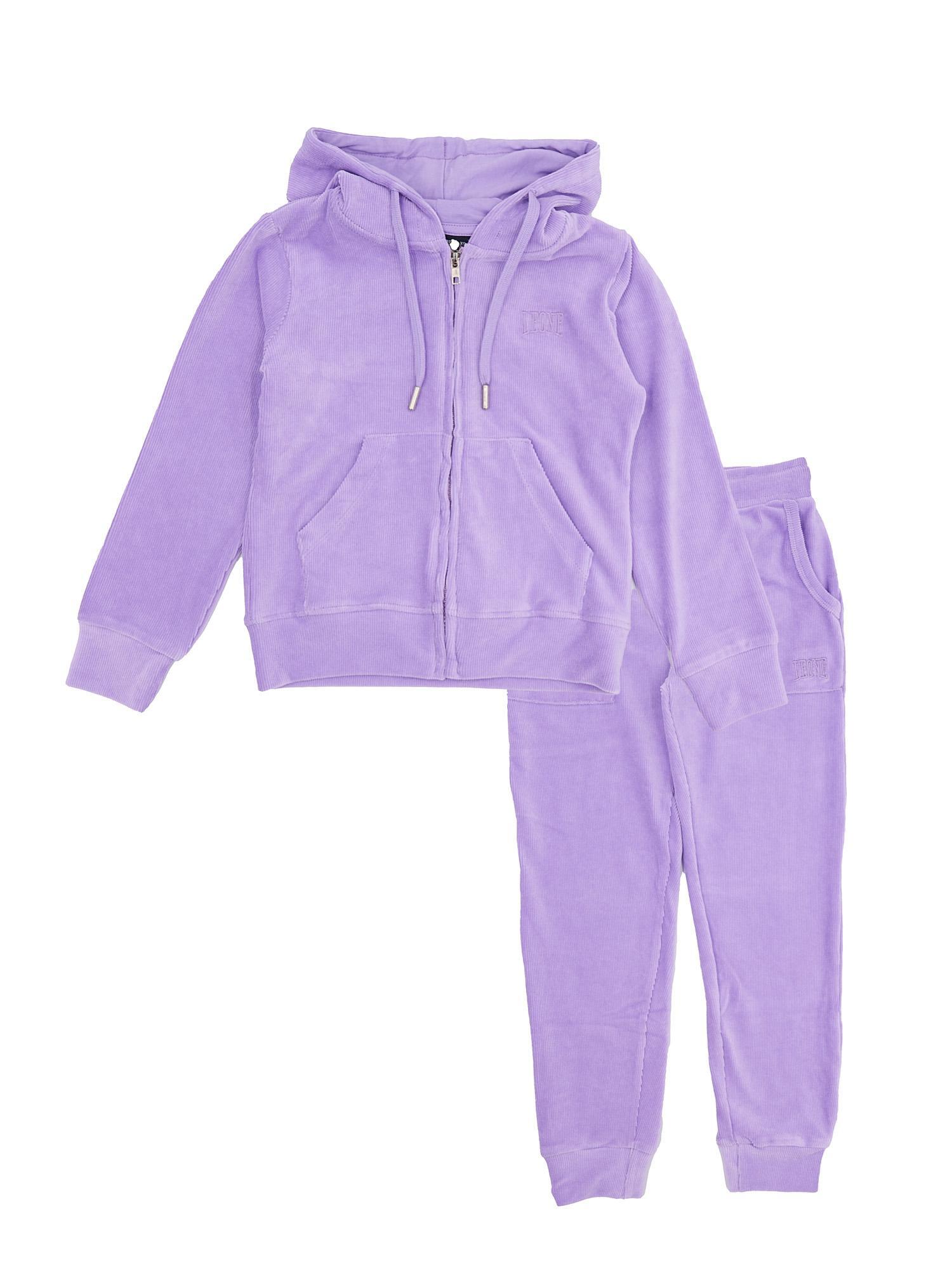 Macacão rosa com capuz e estampa de leão para menina 3/4