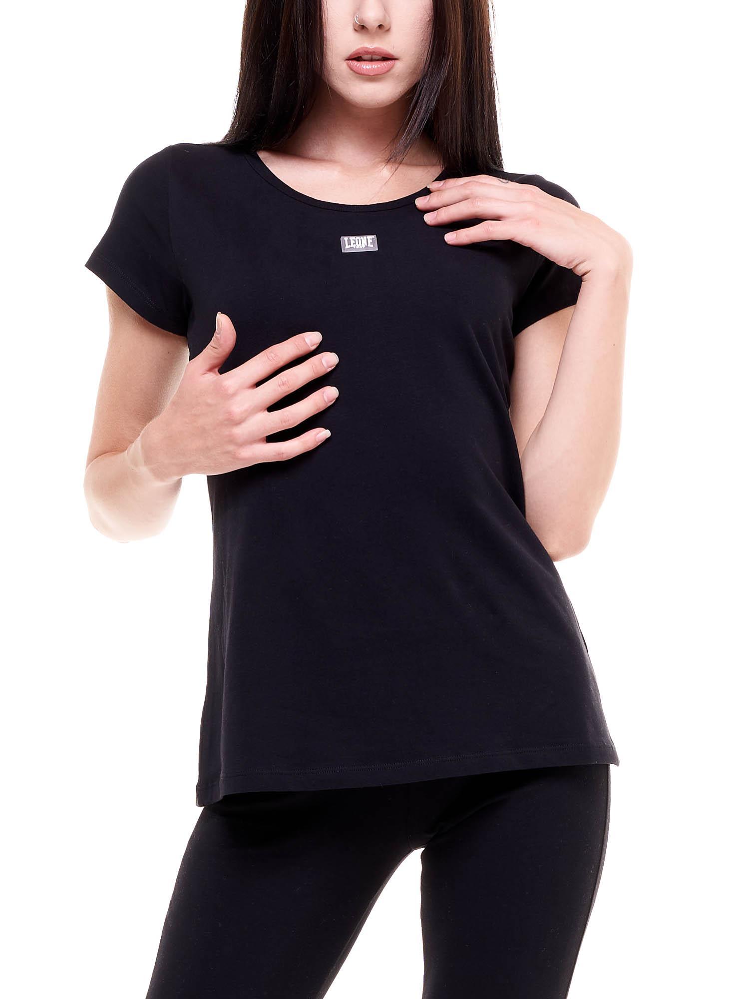 Camiseta básica mujer manga corta cuello redondo 5/8
