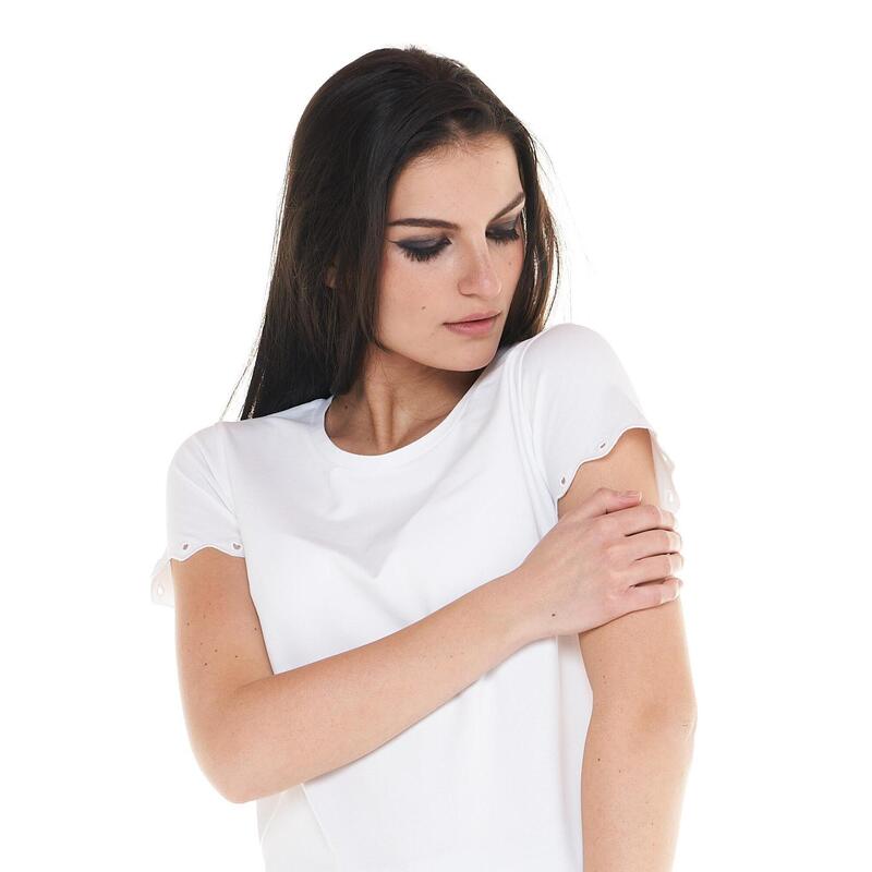Tricou alb-negru pentru femei