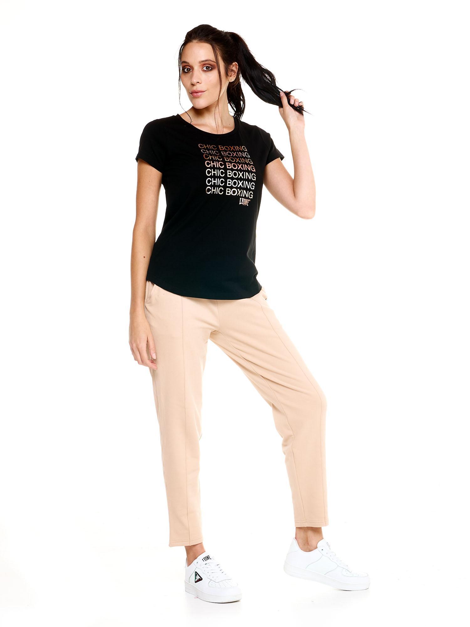 Damen-T-Shirt Leone mit kurzen Ärmeln Winter Chic Boxing 3/8