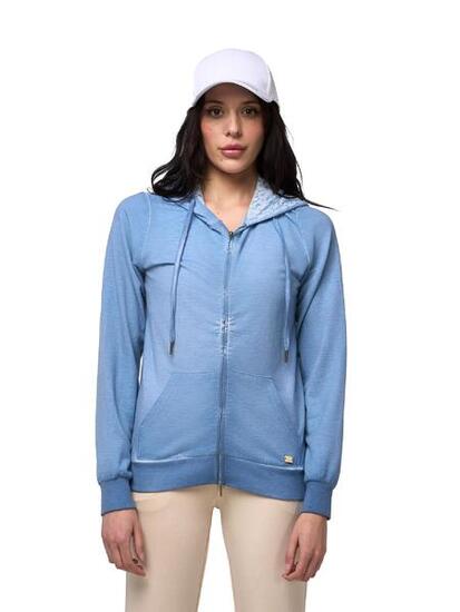 Sweat à capuche zippé sans sweat-shirt Leone Lace pour femme