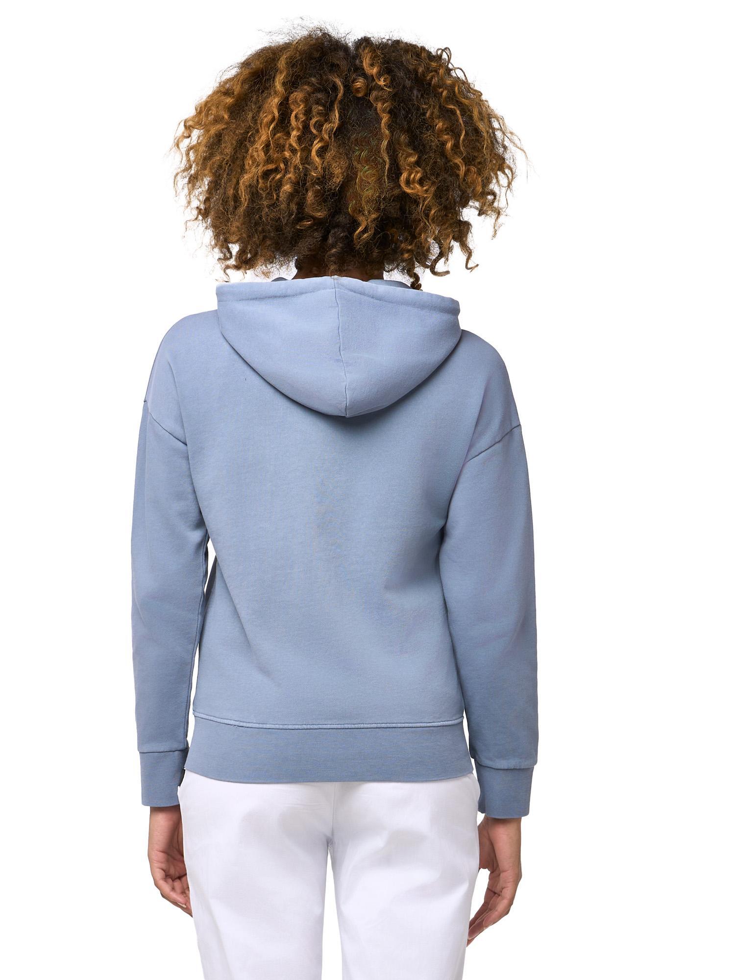 Bluzy damskie z kapturem zapinane na zamek Leone Blue 4/5