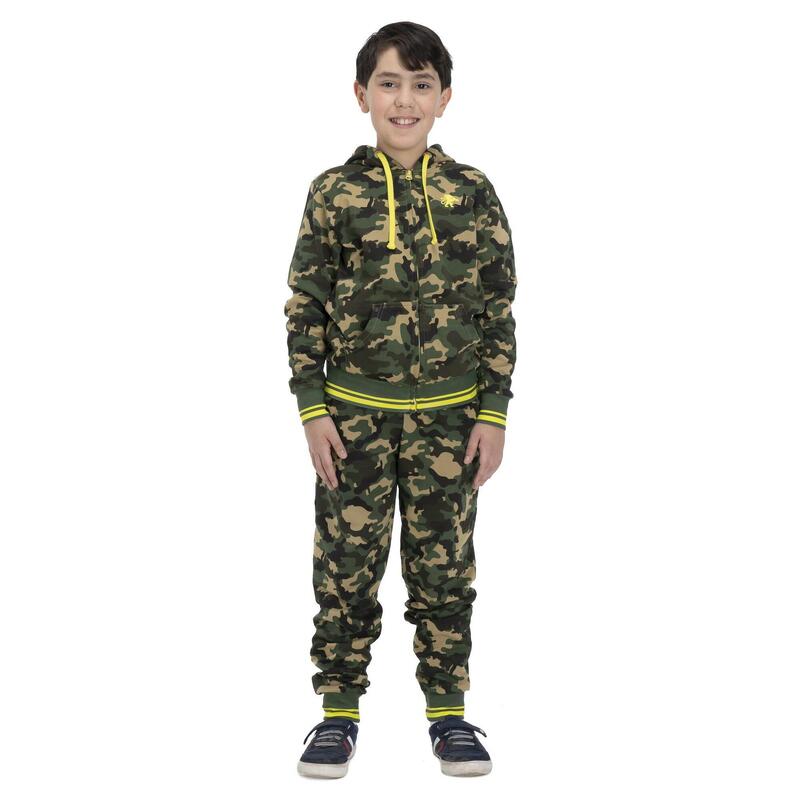 Hanorace cu imprimeu camo îndrăzneț pentru copii