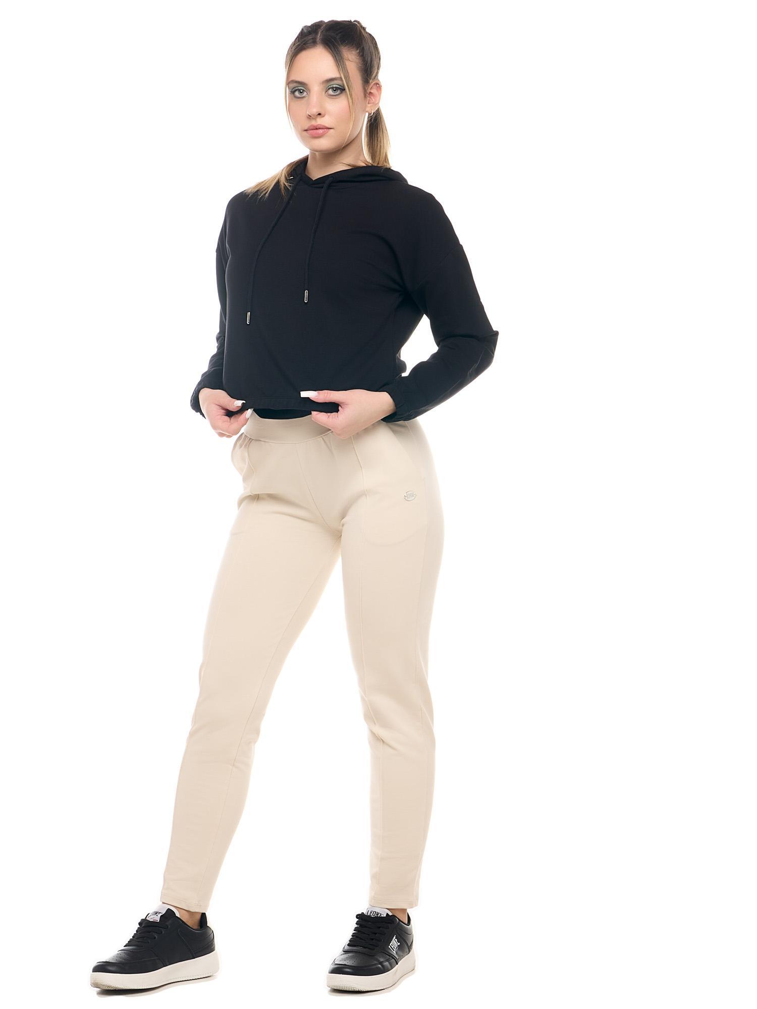 Leone Basic dames cropped hoodie met anti-zweetlaag. 2/8