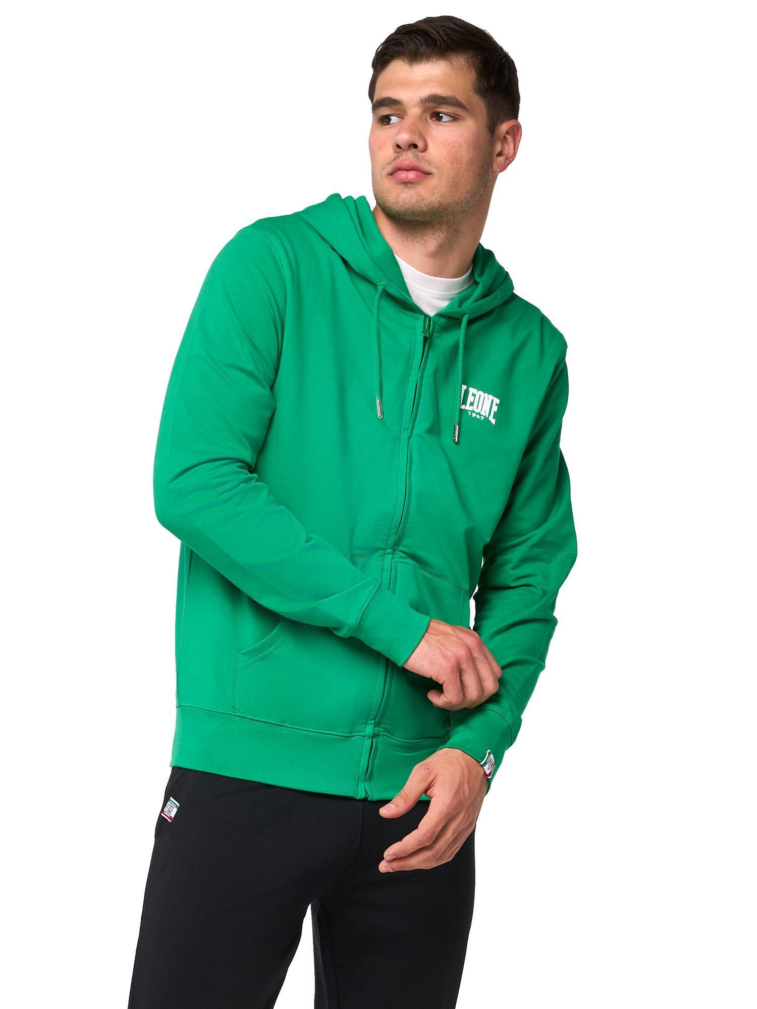 Leone Basic Sweat à capuche zippé sans sweat-shirt pour hommes 3/8