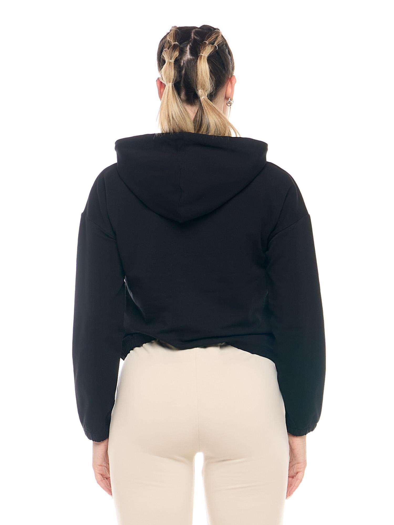 Leone Basic dames cropped hoodie met anti-zweetlaag. 4/8