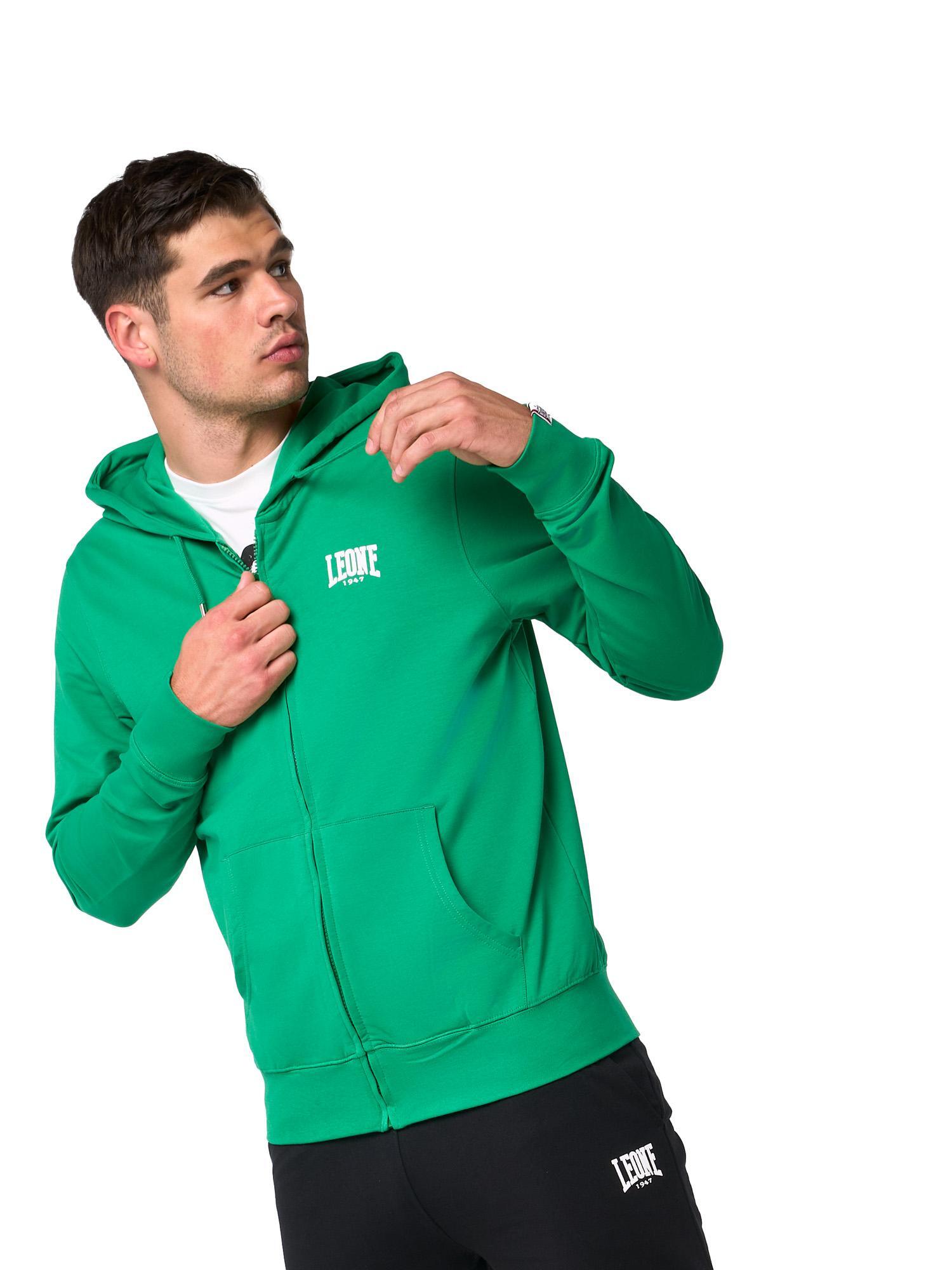 Leone Basic Sweat à capuche zippé sans sweat-shirt pour hommes 5/8