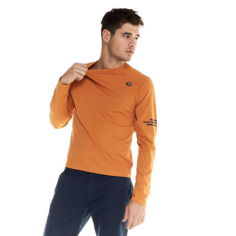 Tricou bărbătesc cu mânecă lungă, model leu, nuanțe