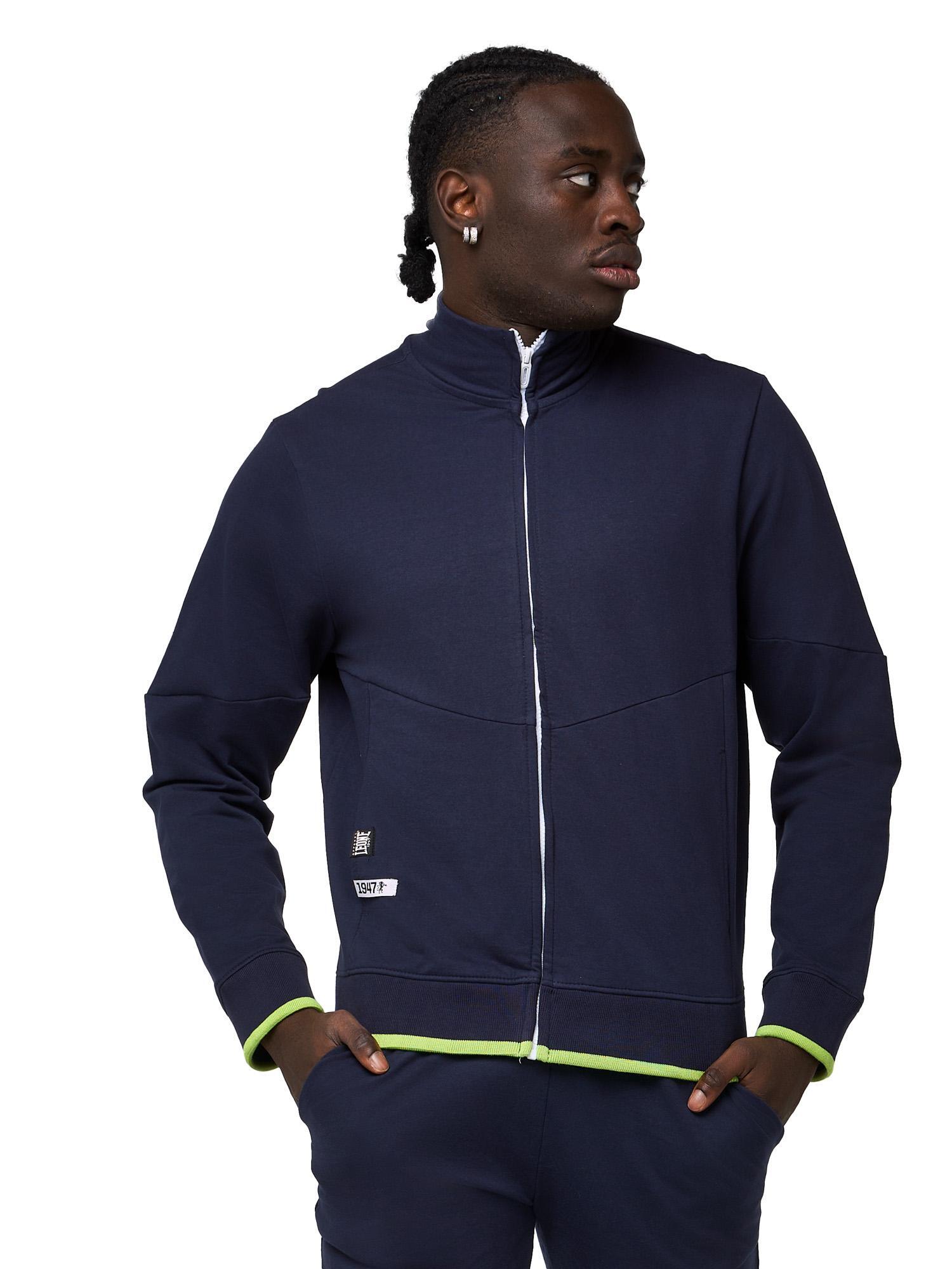 Survêtement zippé Leone Active pour homme, anti-transpirant, avec col 5/6