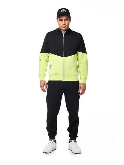 Leone Active Herren-Trainingsanzug mit Reißverschluss und Kragen