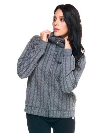 Felpe collo alto Leone donna con zip intera bonded Greyss