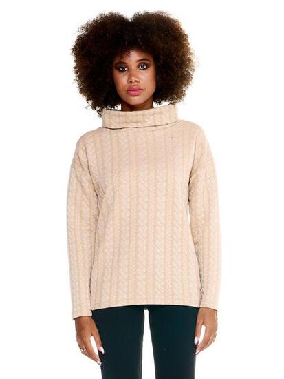 Maglia a treccia Leone donna Greyss