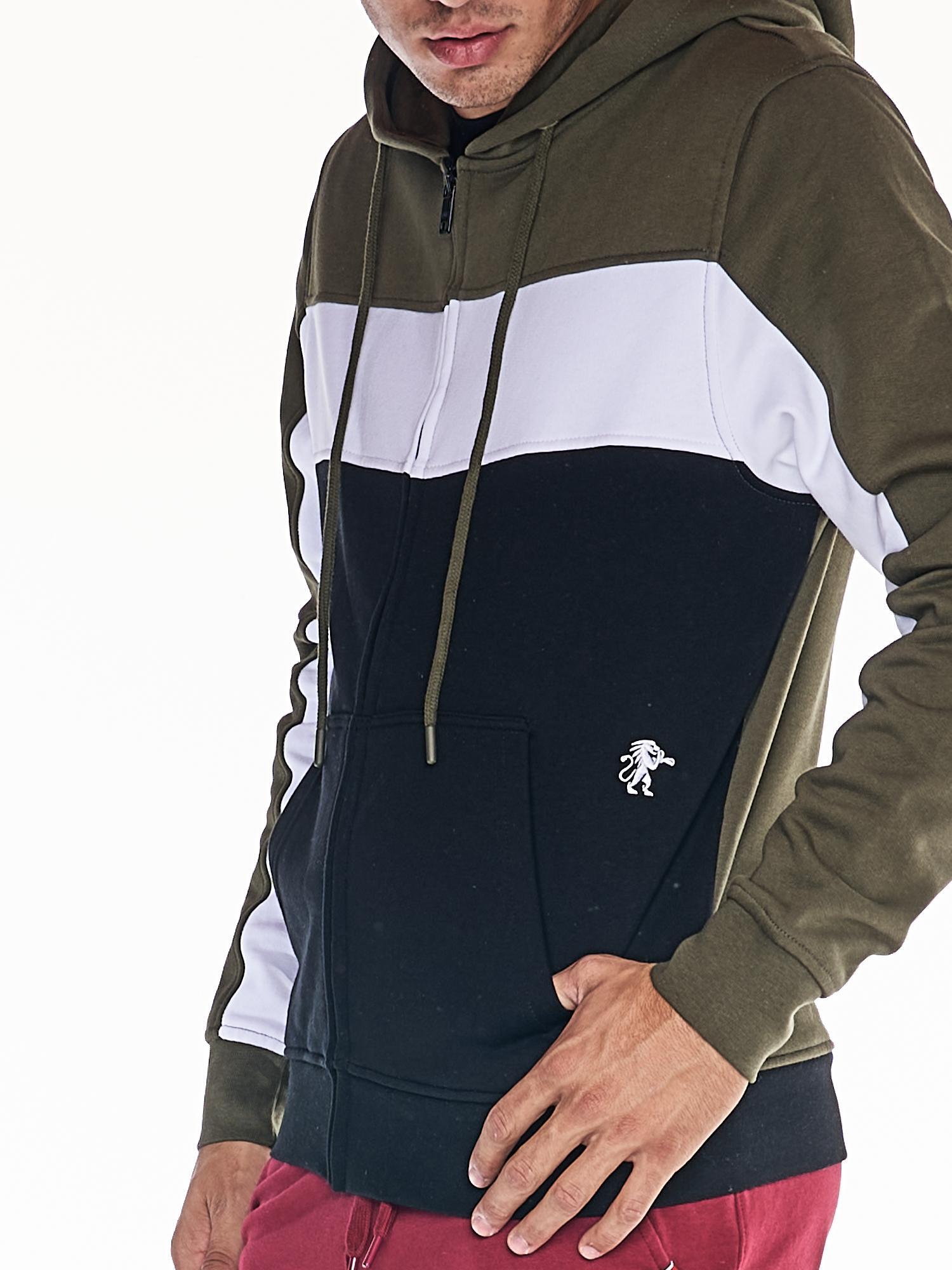 Herren-Kapuzenpullover mit durchgehendem Reißverschluss in Erdtönen 5/5