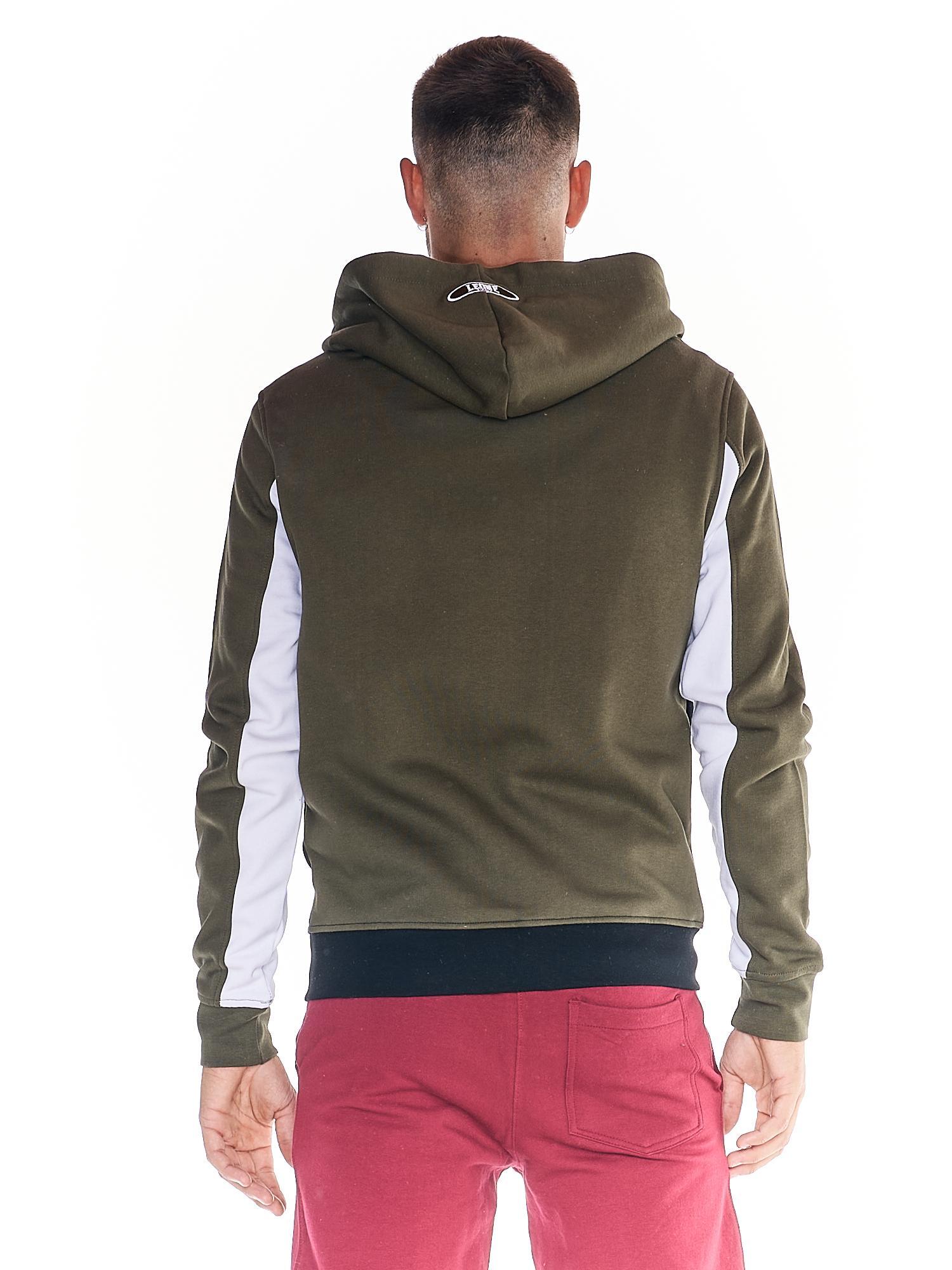 Herren-Kapuzenpullover mit durchgehendem Reißverschluss in Erdtönen 4/5