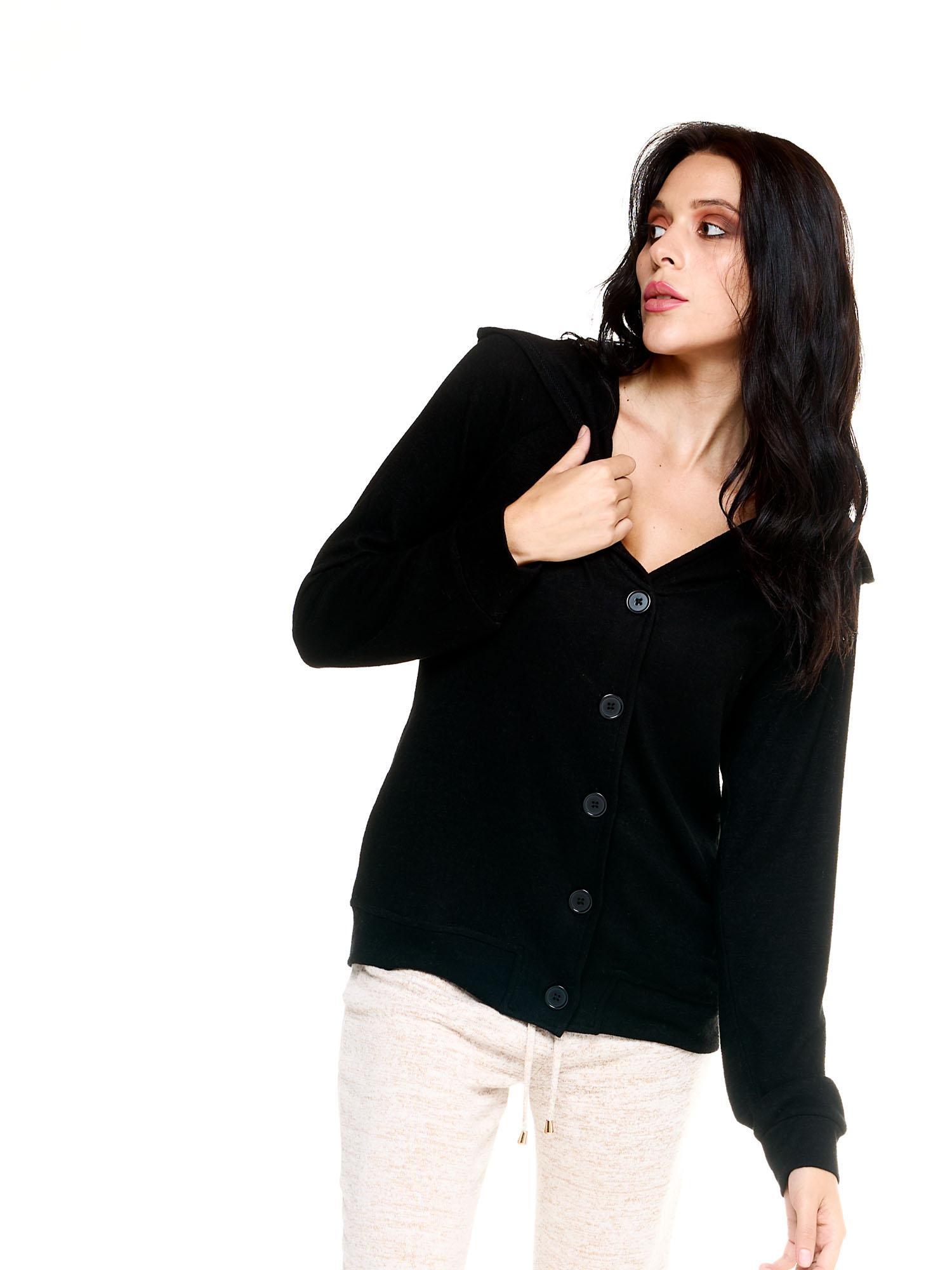 Felpa con cappuccio Leone donna con bottoni Winter Chic Boxing 5/8