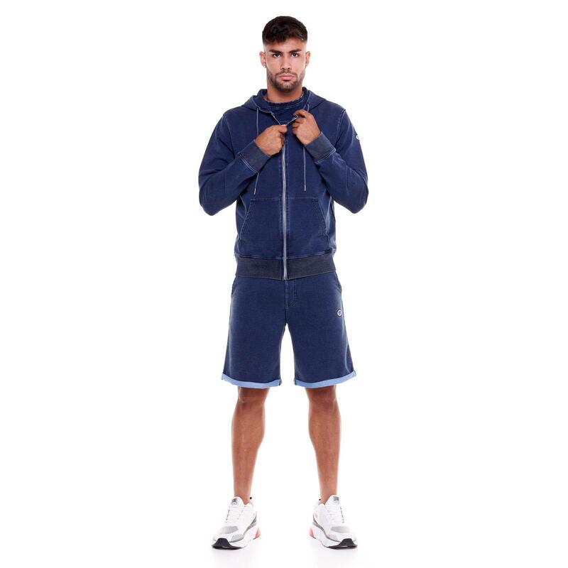 Hanorace din denim pentru bărbați, lavabil indigo
