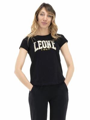 Dames-t-shirt met goud en zilverlogo