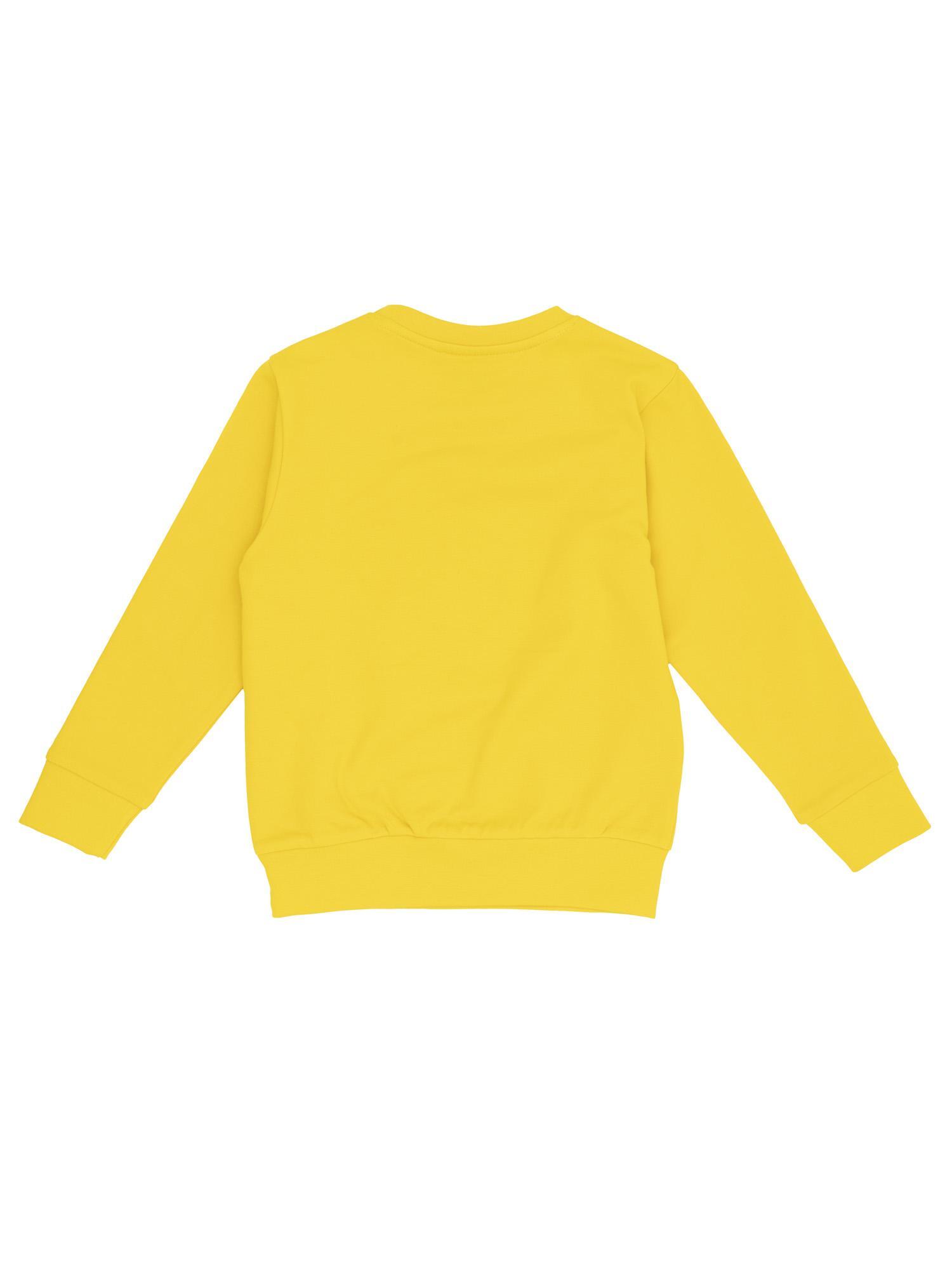 Sweter dziecięcy z okrągłym dekoltem w stylu college'u z motywem lwa