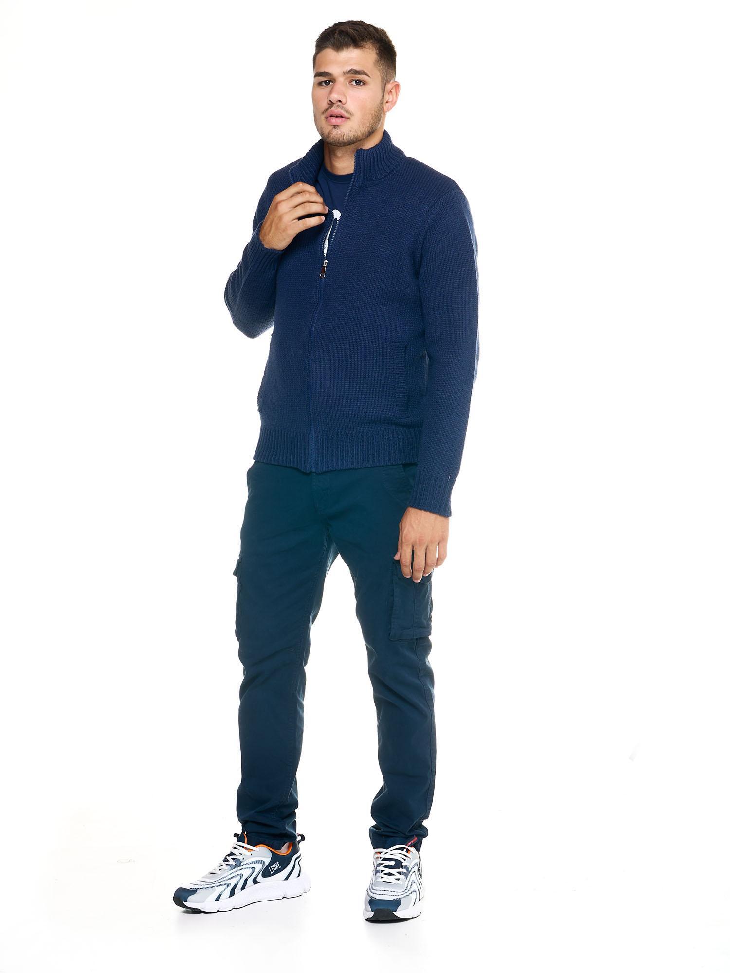 Leone 1947 Rollkragenpullover mit durchgehendem Reißverschluss für Herren