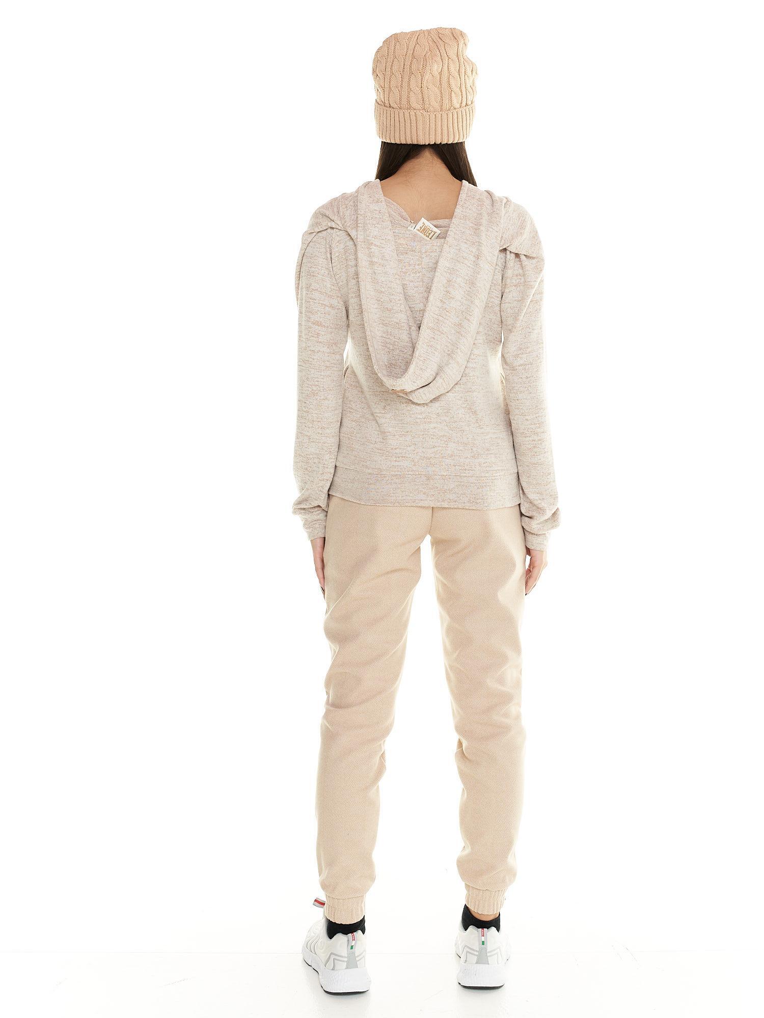 Dameshoodies van Leone met knoopjes, winterse chique stijl, boksstijl 4/8
