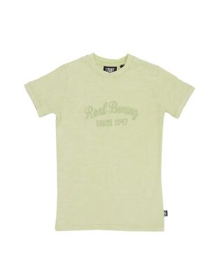 Real boxing kinder t-shirt met korte mouwen en oude kleurstof