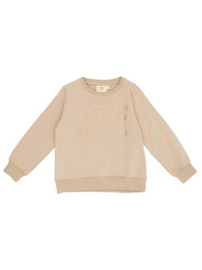 Sweat-shirt fille Chic Girl Leone à col rond