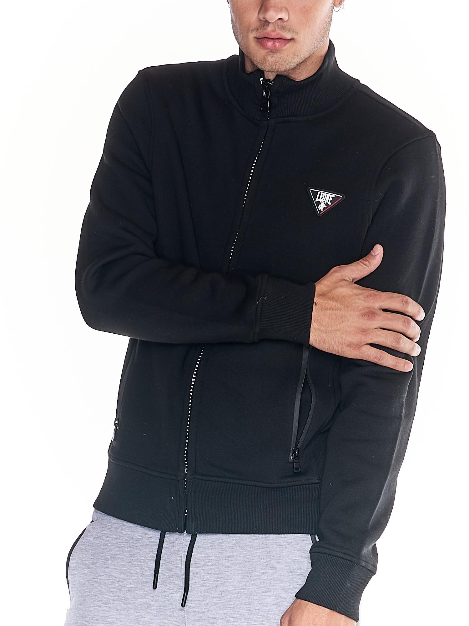 Felpa uomo full zip con collo alto linea Heavy Basic 5/5