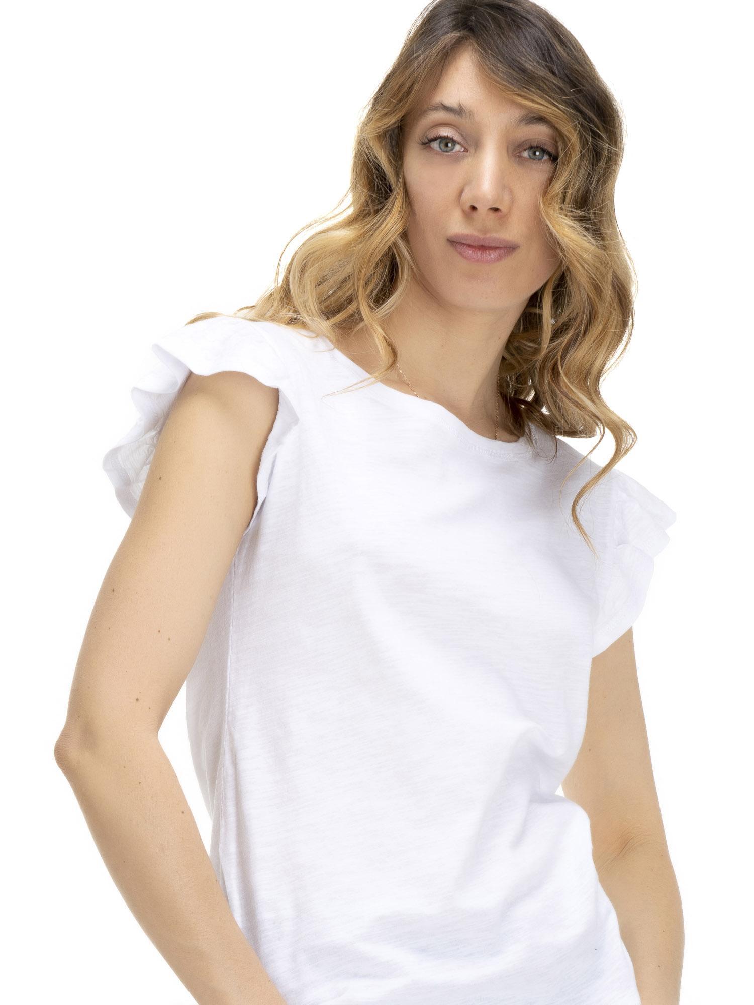 T-Shirt da donna rouches Earth Tones 5/8