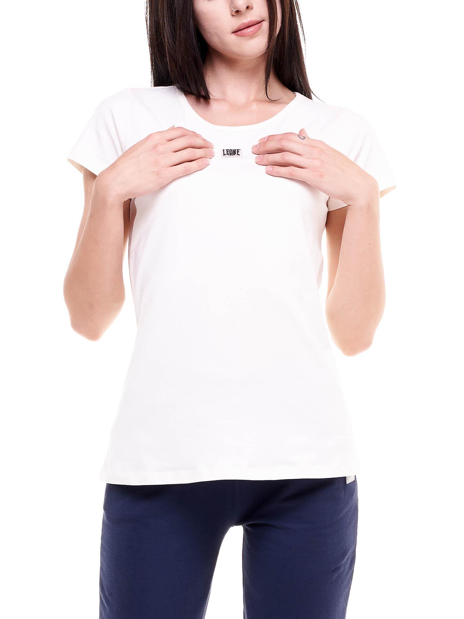 Basic dames-T-shirt met ronde hals en korte mouwen 5/8